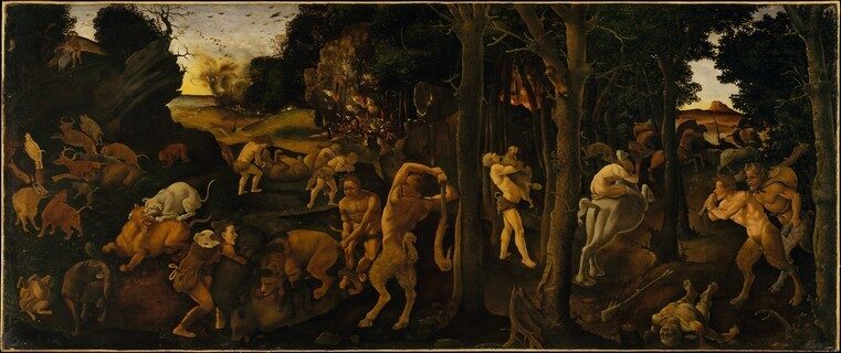 Piero di Cosimo, Scène de chasse, ca. 1494-1500, 70,5 x 169,5 cm, Metropolitan Museum of Art, New York