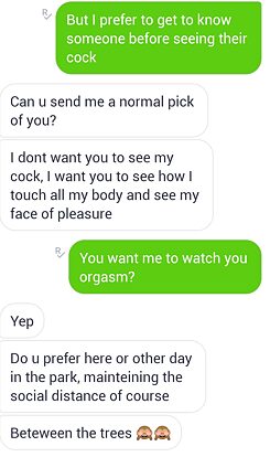 Screenshot eines Chats der Autorin in der Dating-App OK Cupid