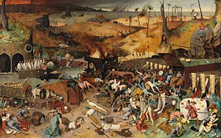 Výrez z olejomaľby “Triumf smrti”, autor Pieter Bruegel starší (okolo 1562, Museo del Prado Madrid) | Public domain 