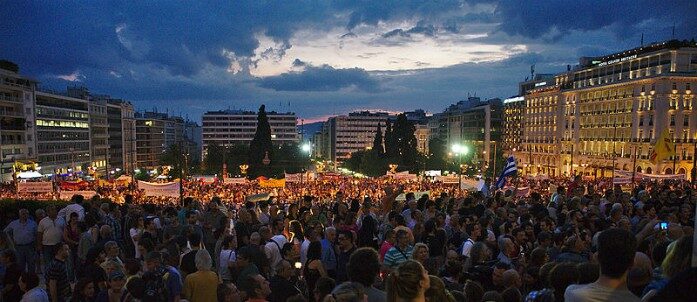 Anti-Austeritätsproteste in Athen, Griechenland, Juni 2015