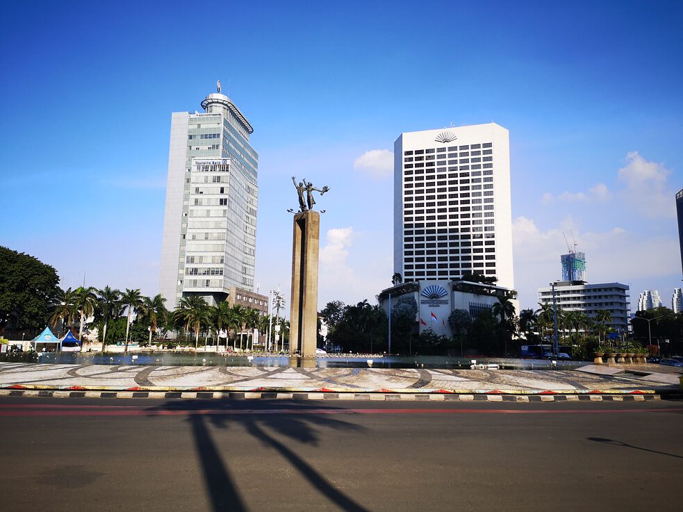 The streets are empty in Jakarta
