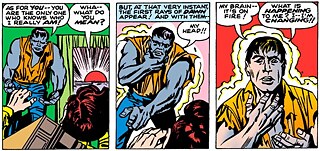 Beispiel aus der US-Ausgabe Hulk Nr. 1 mit Hulk in Grautönen