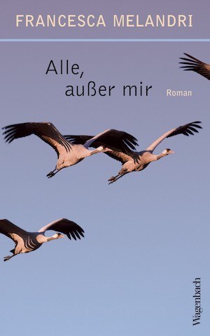 Buchcover von „Alle, außer mir“ (Sangue giusto) von Francesca Melandri, Übersetzung von Esther Hansen, Wagenbach 2018