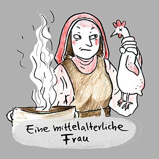 eine mittelalterliche Frau