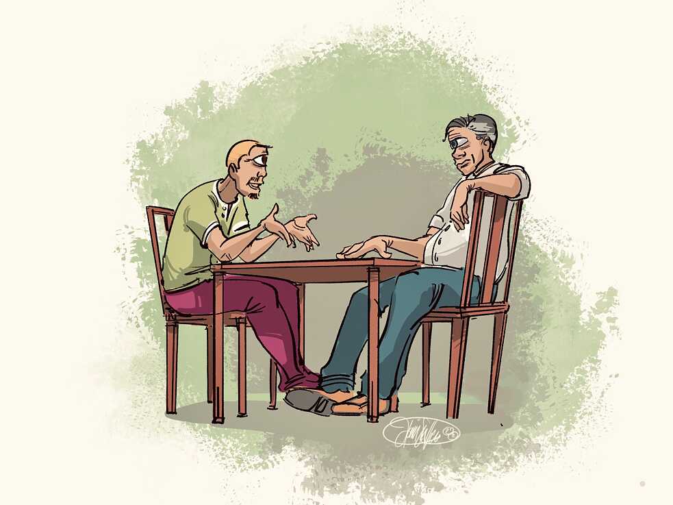 <b>Jemanden unter zwei Augen sprechen</b><br> Wenn man sich mit einer anderen Person ungestört unterhalten möchte, dann spricht man zwar zu zweit, <b>allerdings unter vier Augen</b>. Wer sich hingegen unter zwei Augen unterhalten möchte, stellt sich entweder auf ein intensives Selbstgespräch ein – oder hat sich schlicht verzählt.