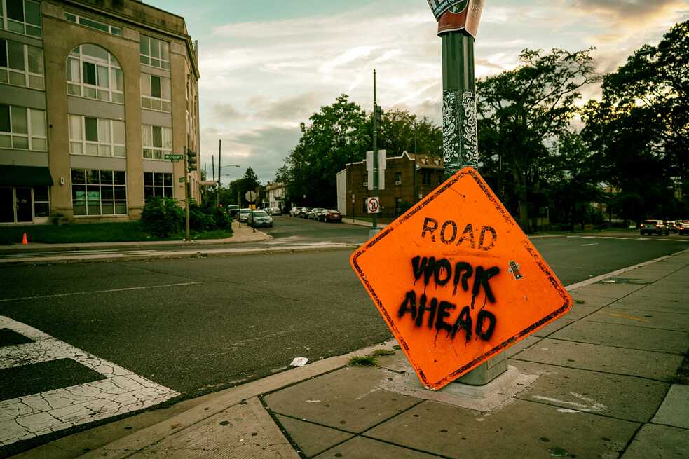 It’s admirable how much more life they got out of this old sign with a bit of spray paint, but did they have to make it look so spooky?