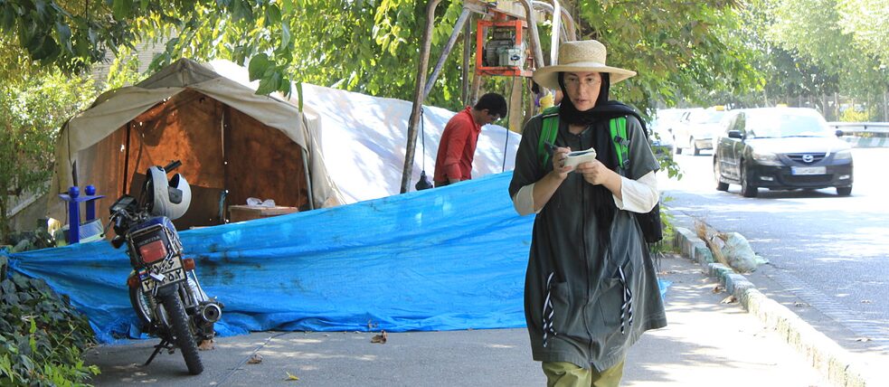 Katrinem working on the path in Mexico