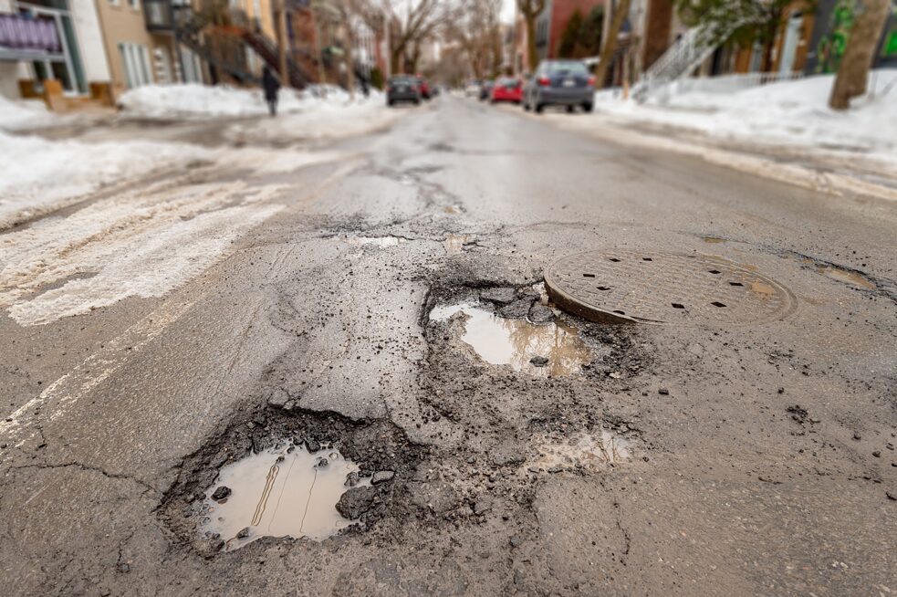 Potholes in Montreal
