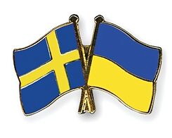 ukrainisch-schwedische Flagge
