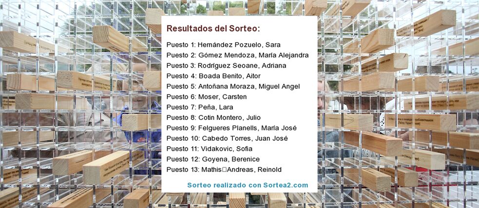 Gewinner Auslosung VERSCHWINDENDE WAND / sorteo2.com