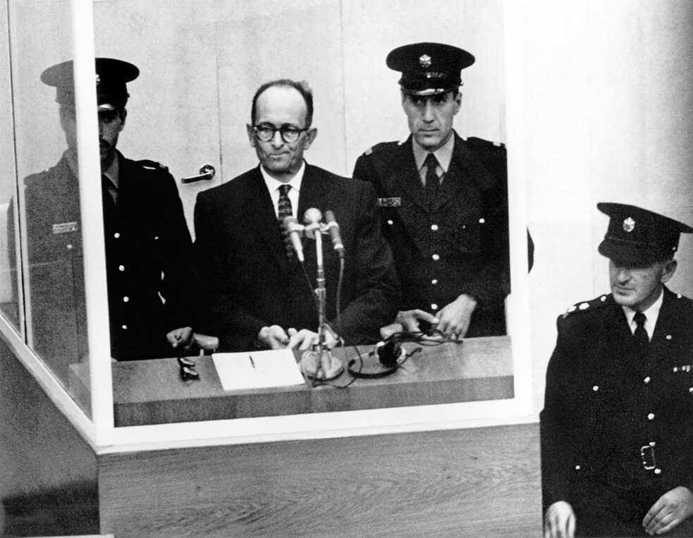 Racism – The former “SS Obersturmbannführer” Adolf Eichmann, who during the Nazi period was head of the department responsible for the systematic persecution and murder of Jews, on trial in Jerusalem in 1961. Eichmann was sentenced to death and executed in May 1962.