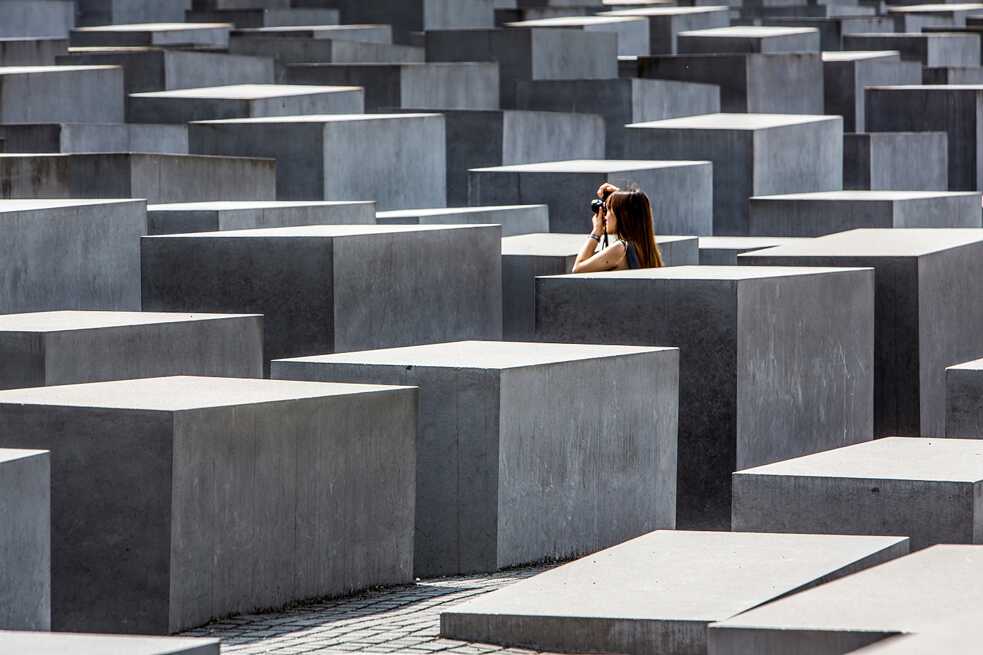 Racism – The monument to the murdered Jews of Europe by the architect Peter Eisenmann in Berlin.