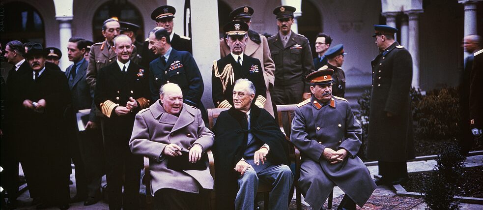 Konferenz von Jalta 1945: Churchill, Stalin, Roosevelt