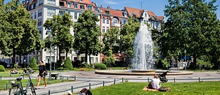Free drinking water bubbles up from Berlin’s 132 public fountains. Around 90 percent of all drinking water is sourced inside the city limits.  