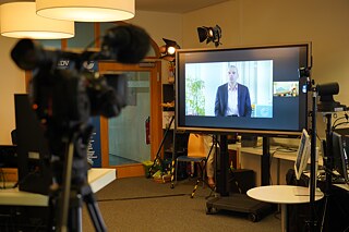 Rainer Pollack (Kaufmännischer Direktor, Vorstand Goethe-Institut) bei der Abschlussveranstaltung