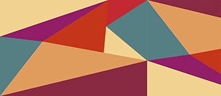 Illustration bestehend aus farbige Dreiecken