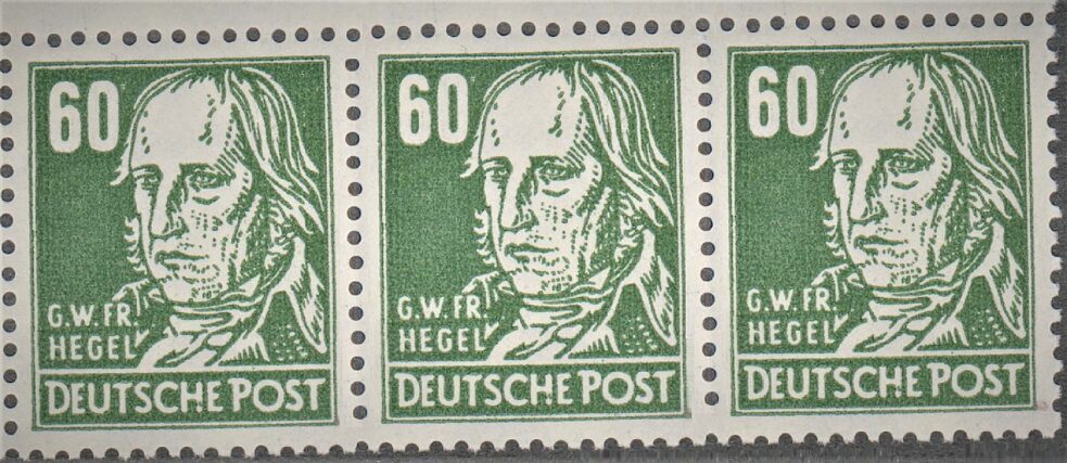 DDR-Briefmarken mit Georg Wilhelm Friedrich Hegel