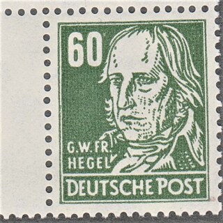 Eine DDR-Briefmarke mit Georg Wilhelm Friedrich Hegel