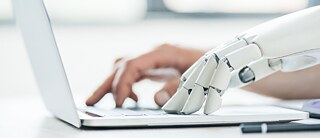 Robot with human hand