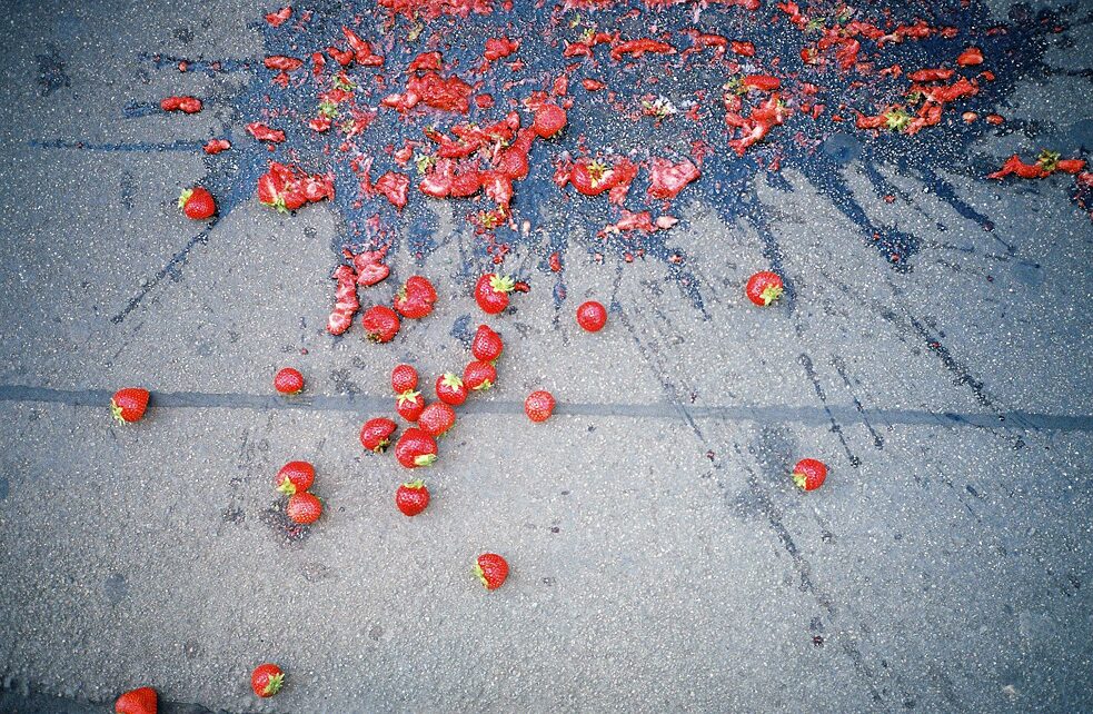 Strawberry fields forever / „Für immer Erdbeerfelder“ - aus cem Fotoessay „Gefaltet, immer ein Fehler“ von Christian Werner