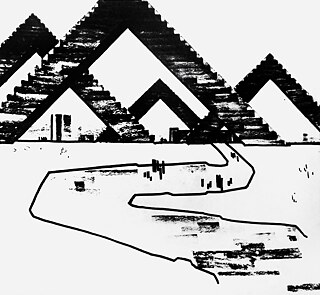 The design project of reconstruction of the central part of Novosibirsk by Mikhail Pirogov, 1965 