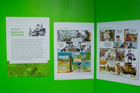 Die Plakatausstellung „Berliner Mythen“ in der Estnischen Nationalbibliothek