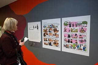 Die Plakatausstellung „Berliner Mythen“ in der Estnischen Nationalbibliothek