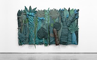 Hoda Tawakol, Jungle #1, 2018, fabric, wadding, thread, 220 x 350 x 25 cm