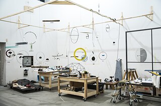 At Studio Olafur Eliasson, testing the compass series, 2017 