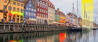 Tyske spor til højre og venstre for Købmagergade