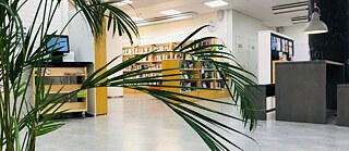 Interior view of the library of the Goethe-Institut Finnland