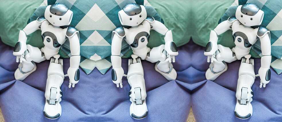 Robot NAO v pražském Goethe-Institutu, podzim 2020