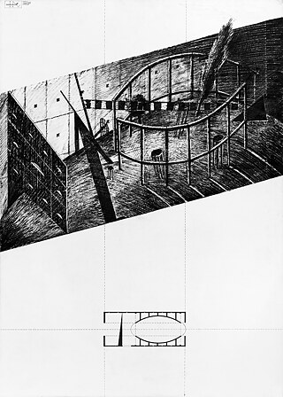 Entwurf des künstlerischen Büfetts des Theaters Rote Fackel | W. J. Misin, V. N. Schlaudraff, Nowosibirsk, 1986