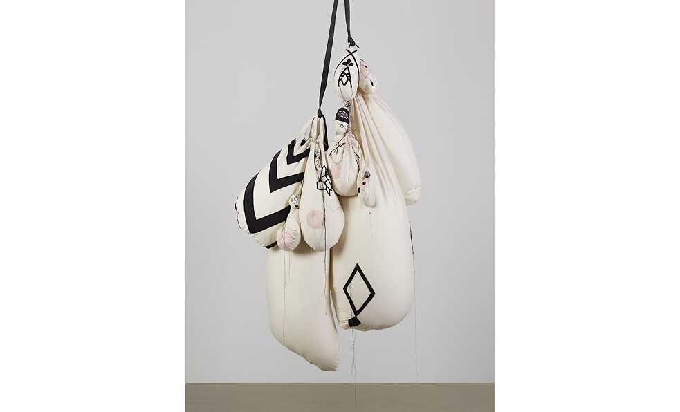 Hoda Tawakol, Lure #10, 2014, fabric, styrofoam, 180 x 120 x 70 cm. 