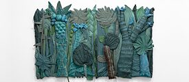Hoda Tawakol, “Jungle #1” (2018, fabric, wadding, thread, 220 x 350 x 25 cm). 
