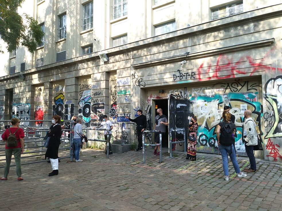 Entry area of the Berghain club in Berlin