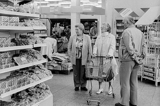 Two women in a supermarket