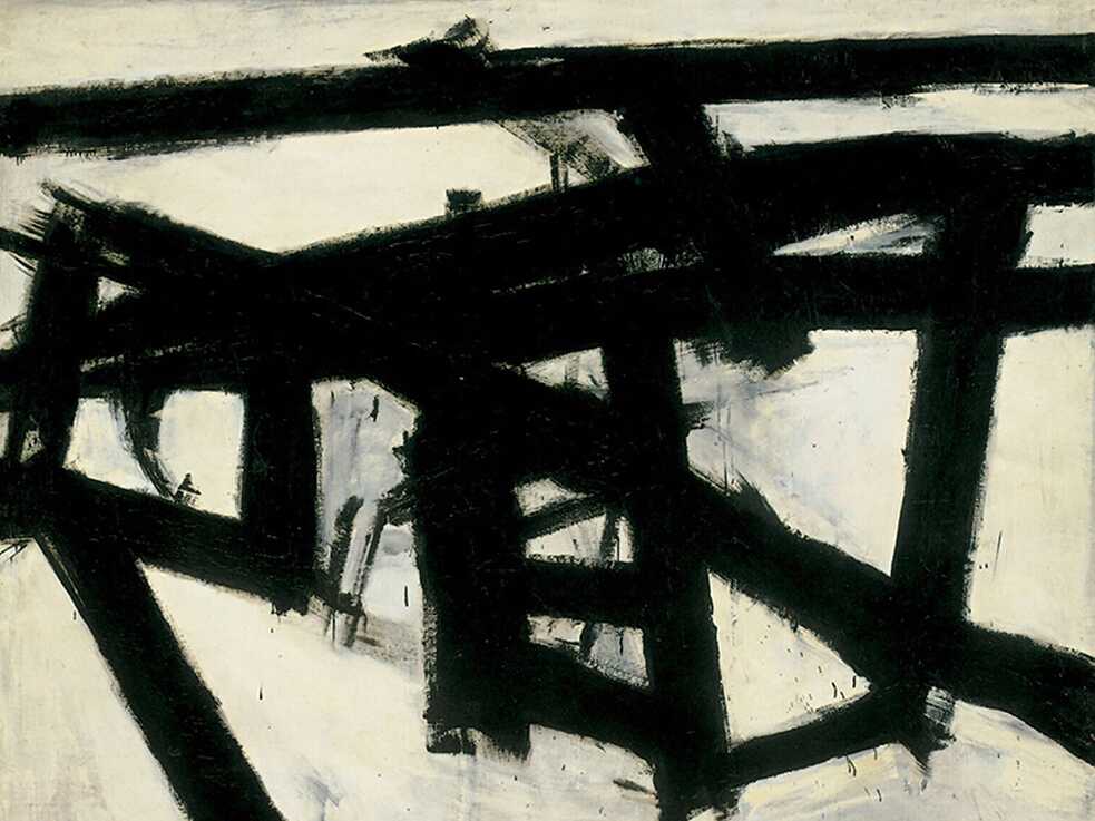 Die unbewusste Kunst der Graffiti-Entfernung: Weder Graffiti noch ein Buff, sondern das Gemälde „Mahoning“ von Franz Kline aus dem Jahr 1956. Gemälde von Kline sind nur in Museen oder Privatsammlungen zu finden, nicht in den Straßen.