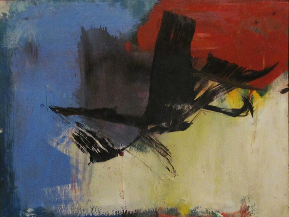 "Lyre Bird", una pintura abstracta de Franz Kline de 1957, muestra similitudes con un buff que se puede encontrar en la calle.