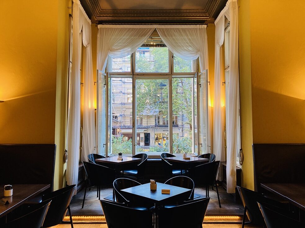 L'interno del Wintercafé