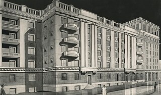 Entwurf des Wohnhauses für das Leitungspersonal der Eisenbahn Tomsk | A. N. Schirjaew, 1935