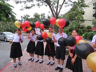Begrüßung in Deutschlandfarben