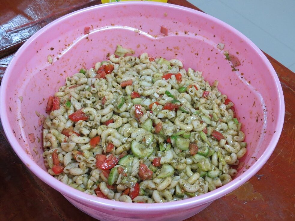 Der fertige Nudelsalat