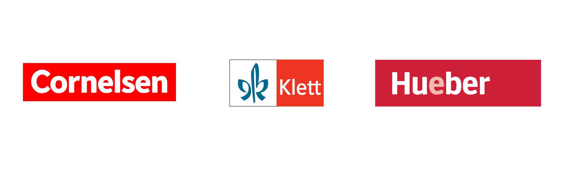 Verleger Logos © © Klett, Hueber, Cornelsen Verlag Verleger Logos