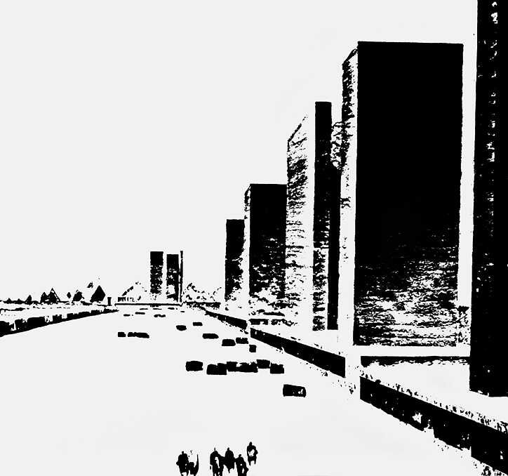 Projekt der Sanierung des zentralen Teils von Nowosibirsk: Perspektive des Gemeinde- und Geschäftszentrums | M. M. Pirogow, 1965