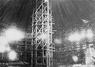 Construction of the House of Culture and Science, interior view of spectators hall, 1933