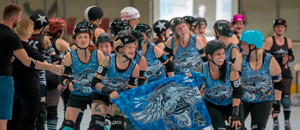 Lots of fun and a trip back in time to the eighties: the Mannheim roller derby women’s team