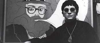 Ulrike Ottinger prieš savo paveikslą „Allen Ginsberg“, Paryžius, 1966