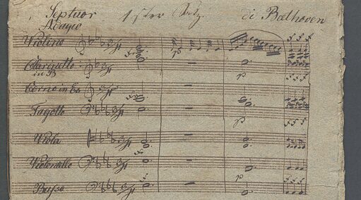 Ludwig van Beethoven, Septett (Es-Dur) op. 20, Partitur, Abschrift, Seite 1