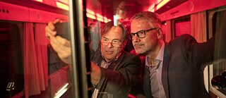 Kulturzug 2017: Berthold Franke (links) und Durs Grünbein